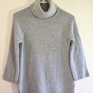 Calypso St Barth 100% Cashmere High Neck Sweater Pale-Gray Classic Luxury SizeXS